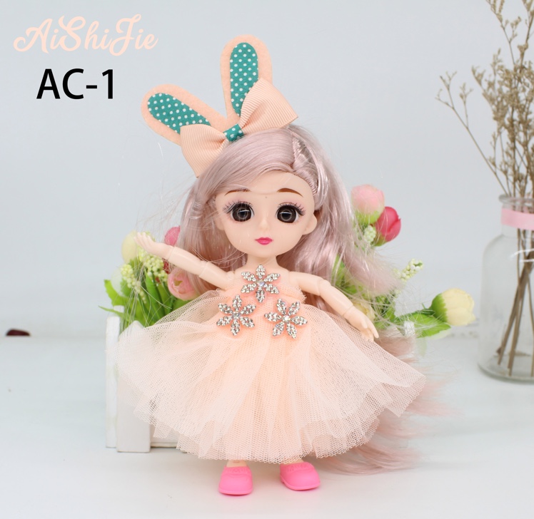 Manufacturers Direct Sales 6 Inch Doll Face Fully Articulated Barbie Doll Pendant Key Chain undefined