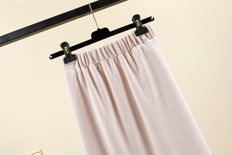 Spring/Autumn 2021 knitted lace skirt for fairies, mid-length, high-waisted, two-sided dress with lettered skirt detail image 3