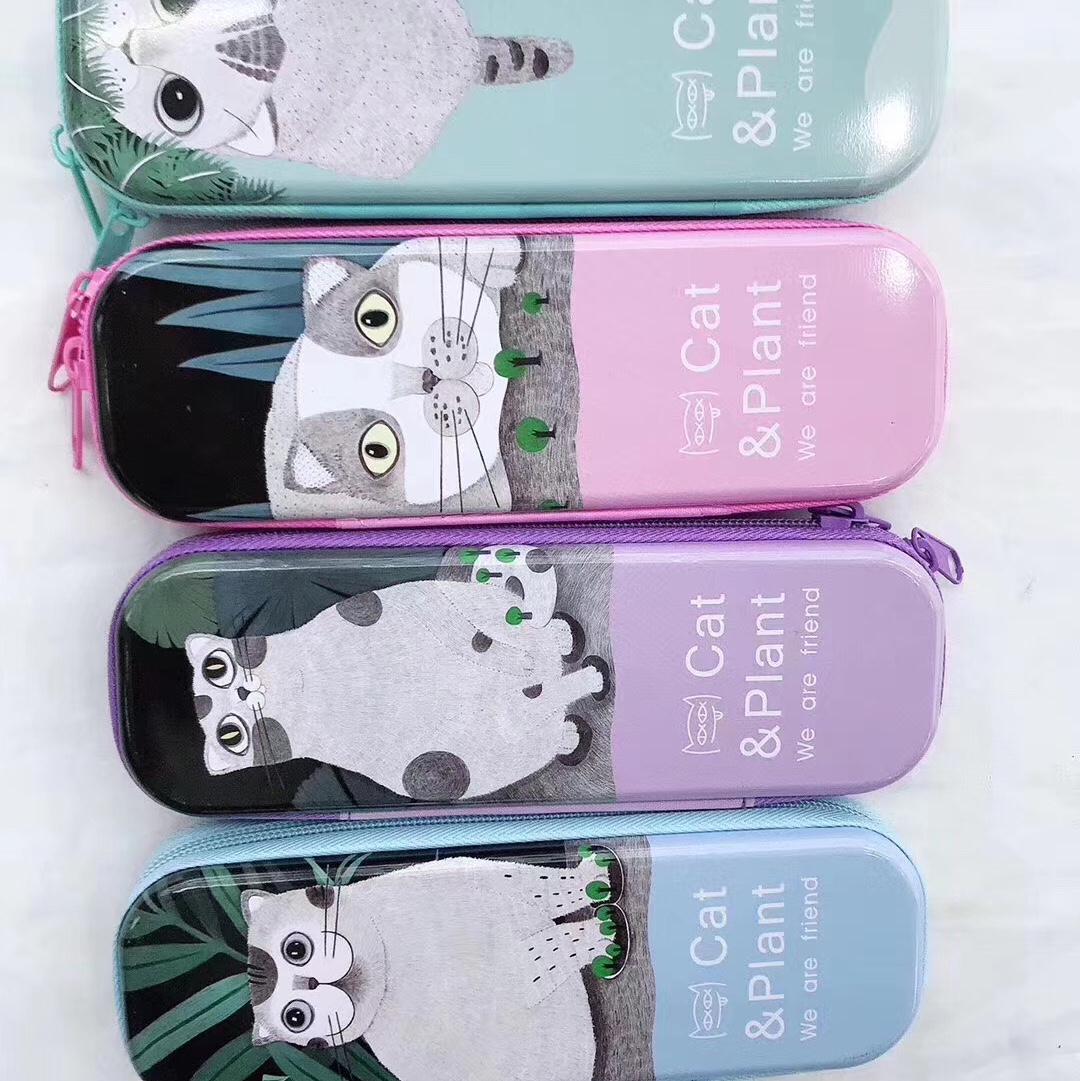 小学生笔袋文具铅笔男女孩儿童圆卡文具盒大容量笔盒