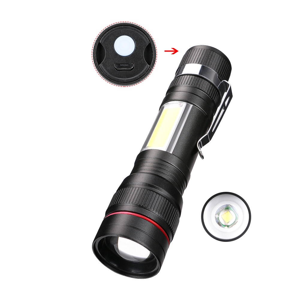 Mini Flashlight Outdoor Lighting Flashlight Usb Charging Focus Working Light Application Scenario