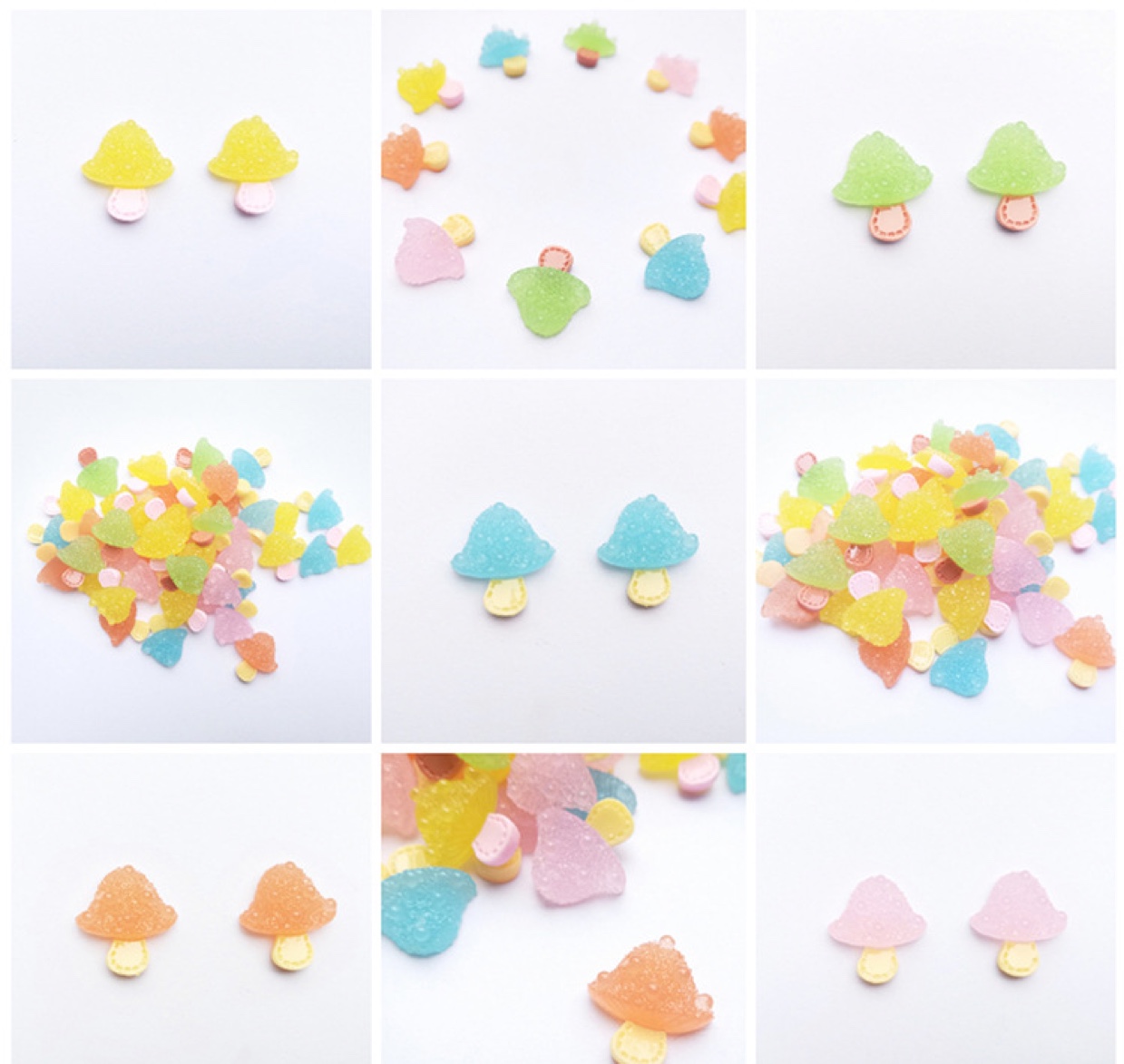 Hair loop hair rope DIY accessories simulation of sugar tree cream mobile phone shell resin accessories patch hair clip earrings material thumbnail