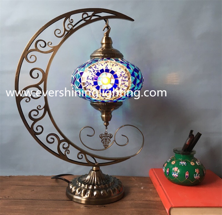 Turkish Mosaic table lamp decorative lights night lights stars and moons thumbnail