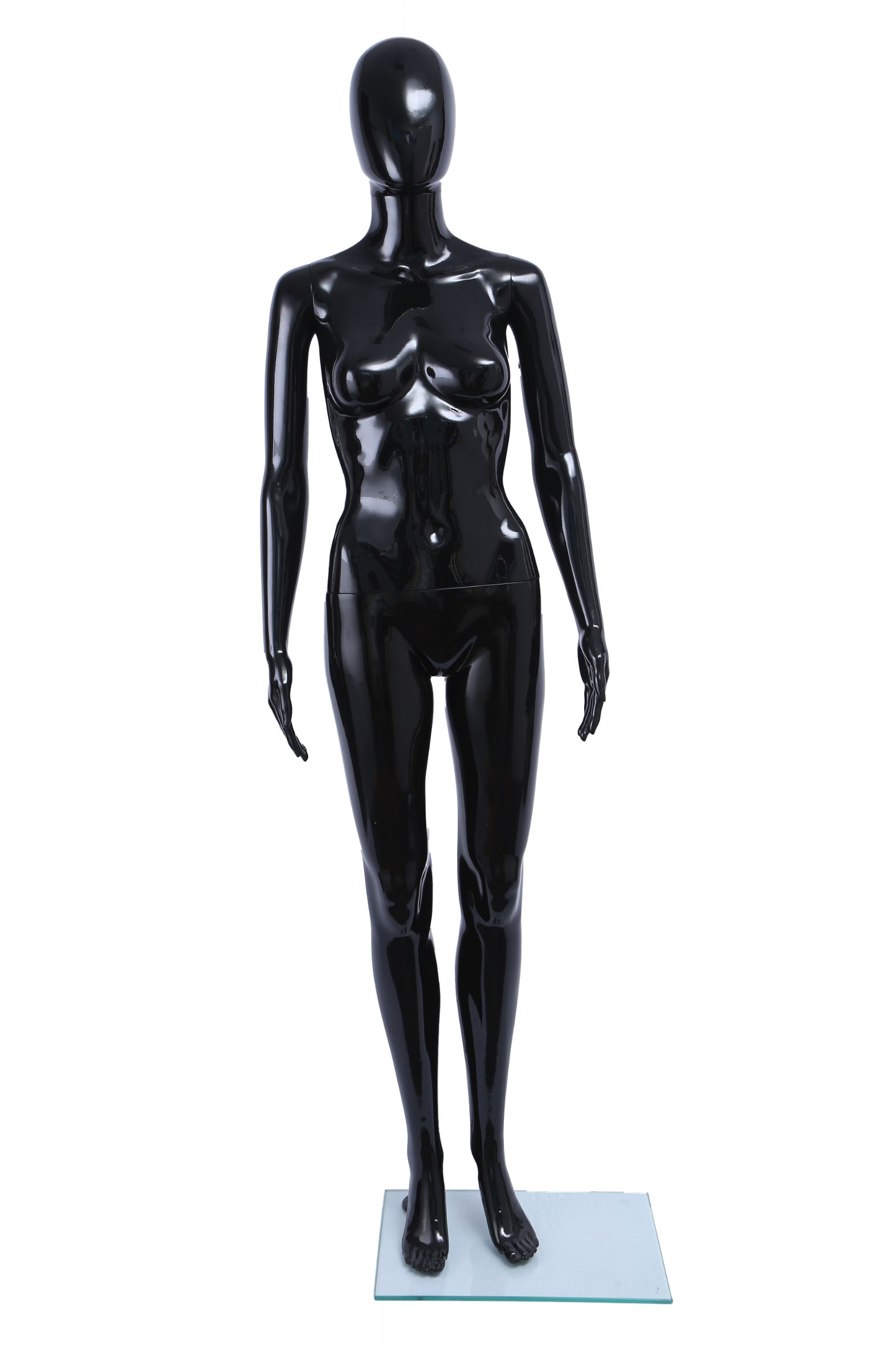 旭峰厂家直销塑料人体模特喷漆亮光黑性感女模详情图1