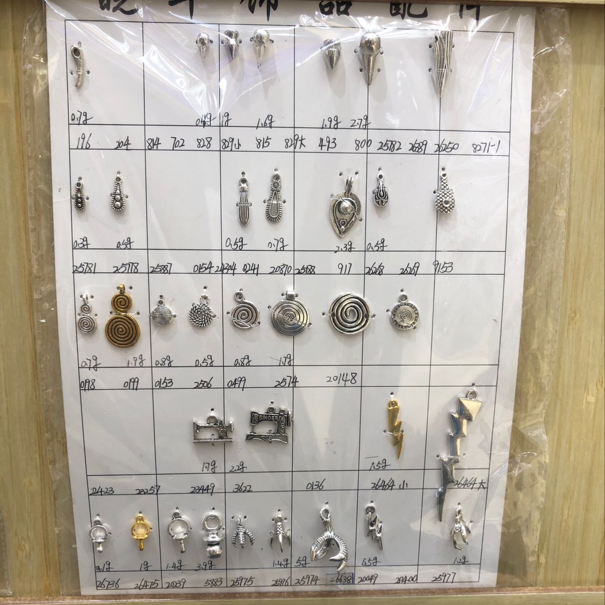 Zinc alloy bullet-shaped water drop claw series for DIY accessories such as bracelets, necklaces and earrings