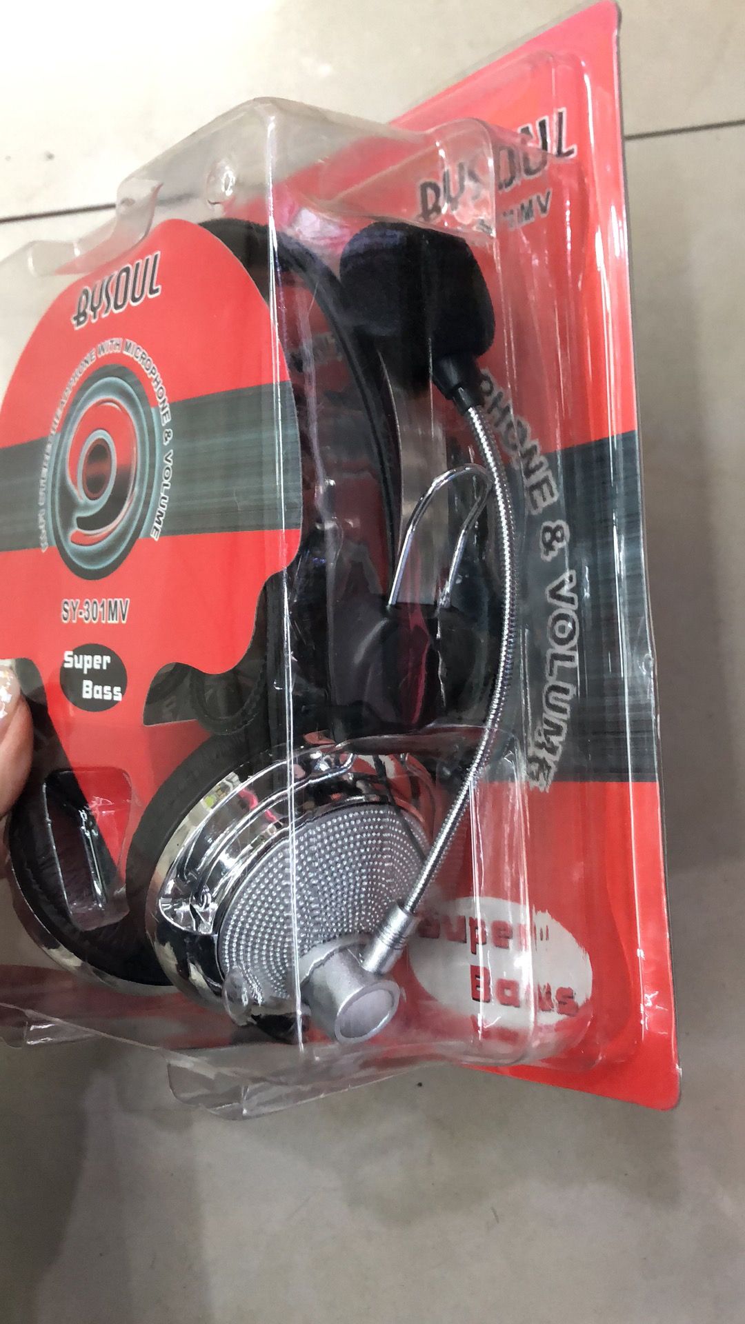 BS301 computer headphones with microphone and audio tuning pic 2