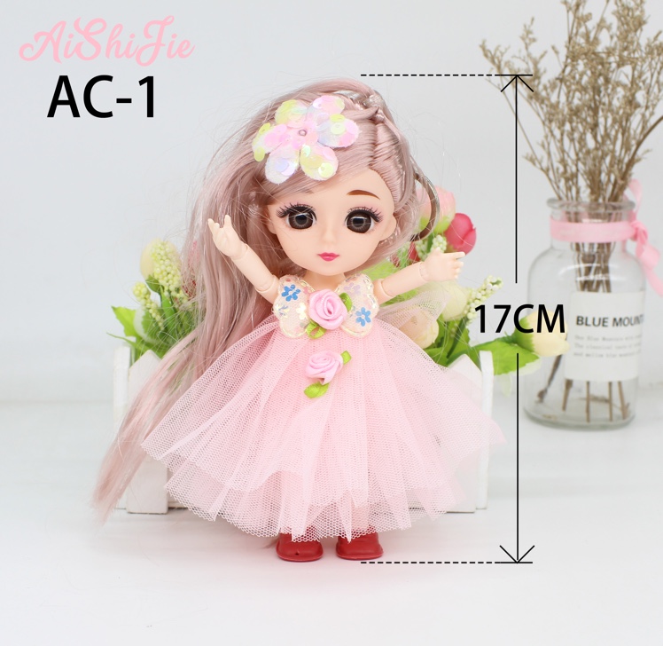 Manufacturers Direct Sales 6 Inch Doll Face Fully Articulated Barbie Doll Pendant Key Chain undefined