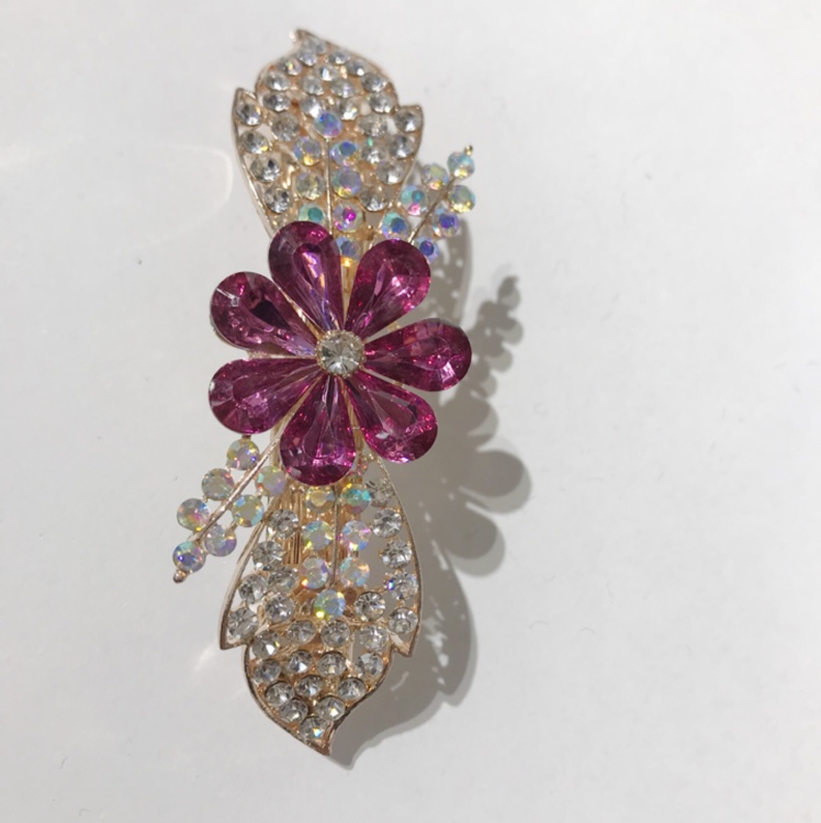 Plum blossom crystal hair clips are selling well at street stalls