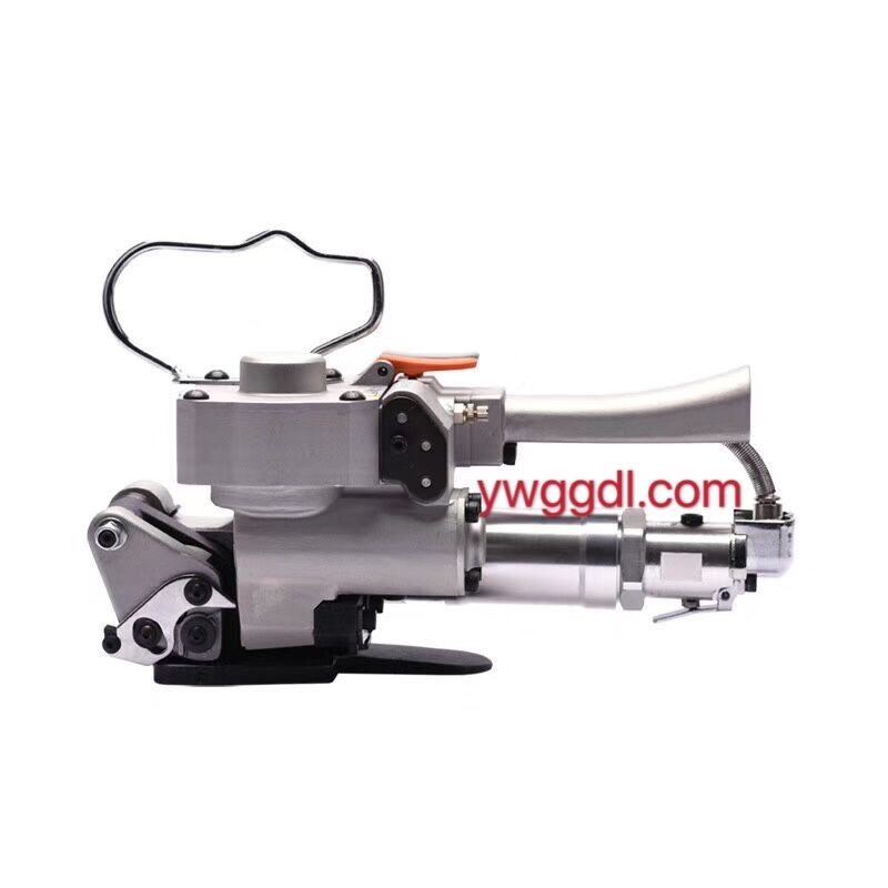 A19 Portable hot melt pneumatic button-free handheld plastic steel strapping machine, small automatic wooden box strapping machine