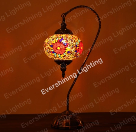Turkish Mosaic table lamp decorative light night light large swan neck Turkish Mosaic table lamp decorative light night light large swan neck