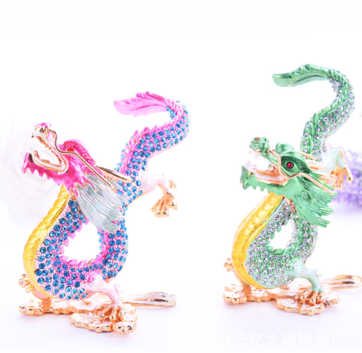 Alloy metal crafts animal crafts factory direct selling crafts decorative jewelry box enamel color inlay thumbnail