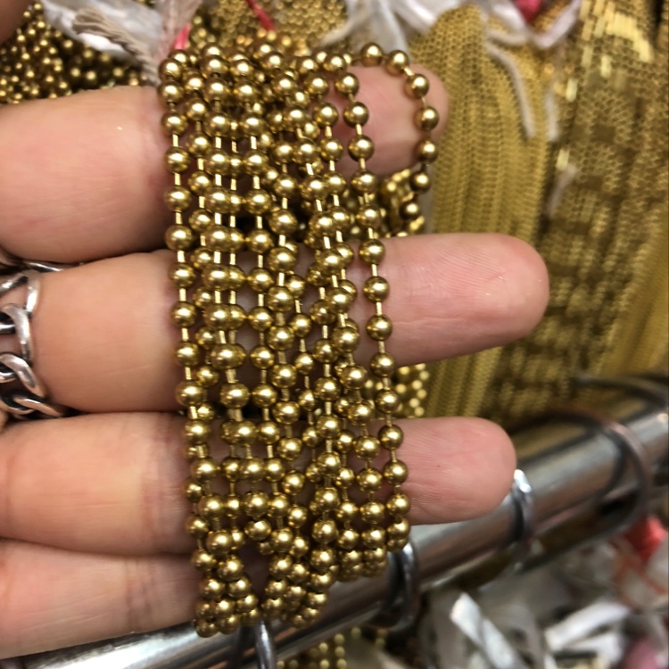 3.2BBC 3.2 Semi-finished round bead chain necklace can be electroplated for DIY