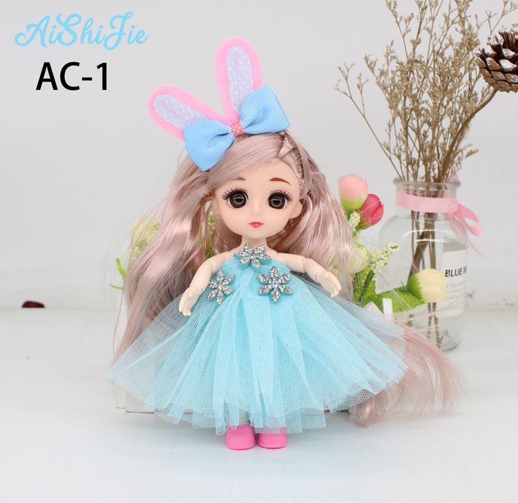 Manufacturers Direct Sales 6 Inch Doll Face Fully Articulated Barbie Doll Pendant Key Chain undefined