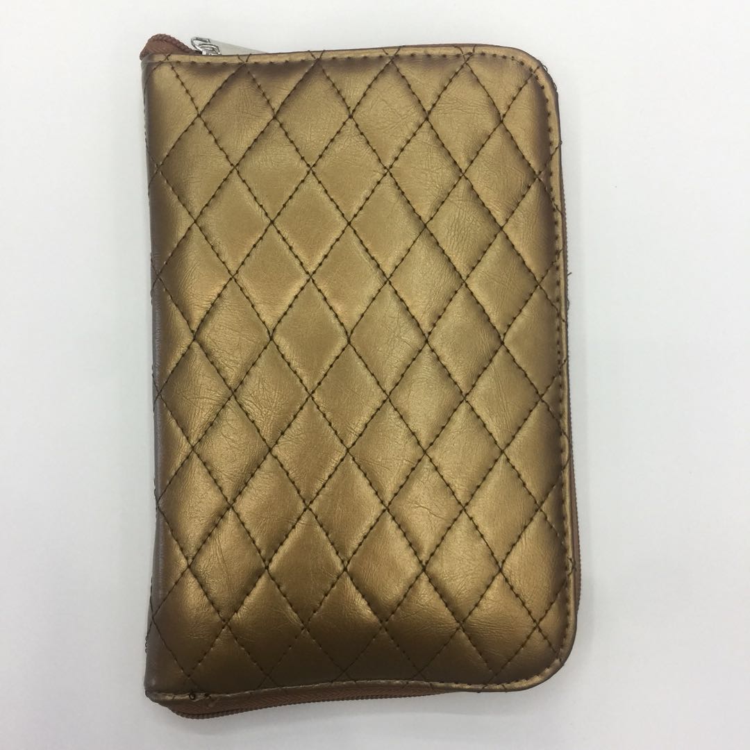 Shenglianqiu's best-selling 15-piece makeup brush set, a high-end wooden handle with a golden zipper bag, is a makeup brush tool detail image 2