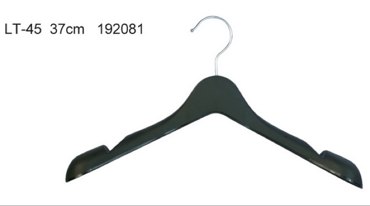 Lt-45 iron hook plastic coat hanger suit hanger 37cm for women thumbnail