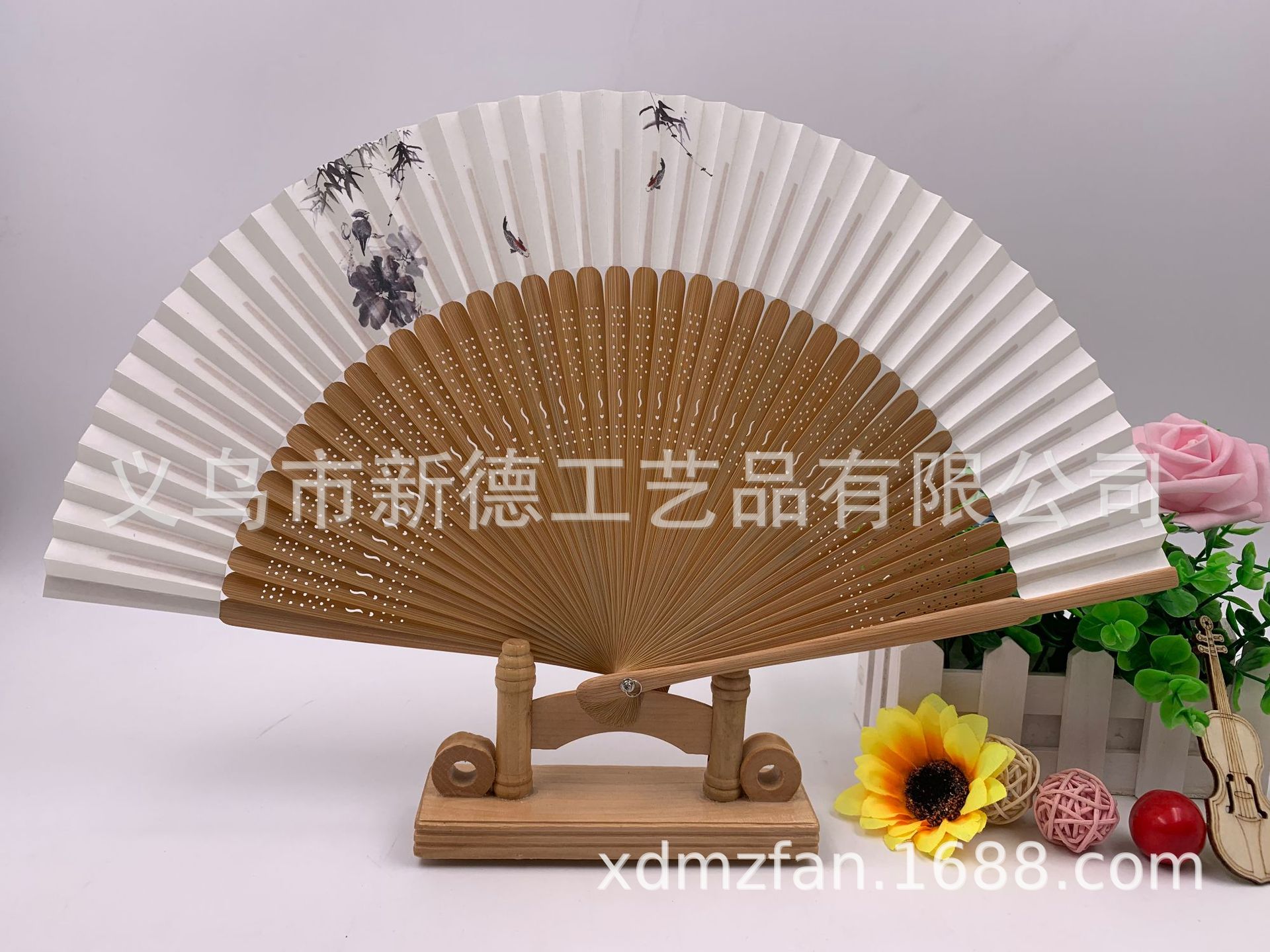 爆款折扇  *新品男式双面穿扇*  精品扇  高档礼品扇  水墨画折扇  批发详情图3