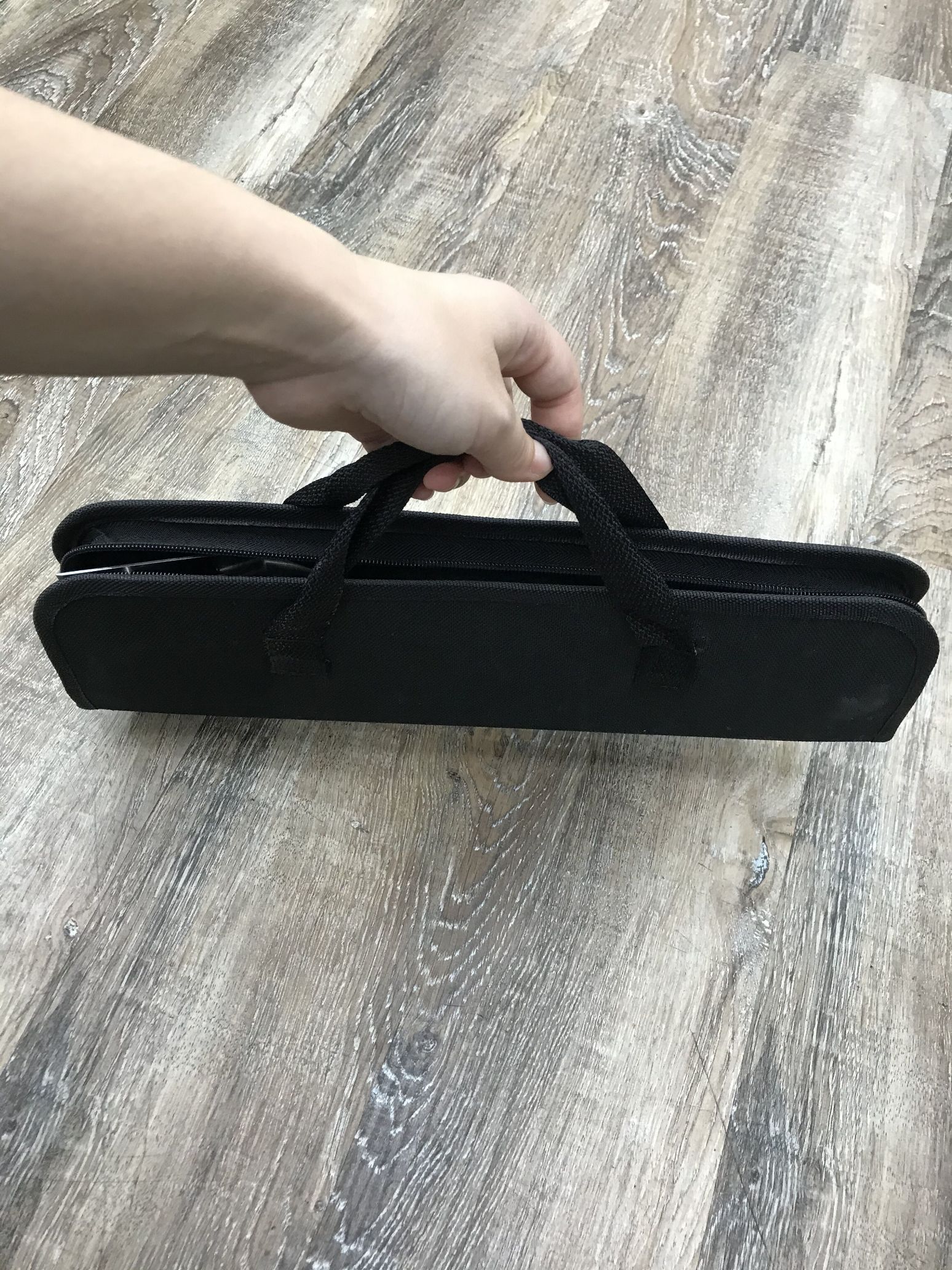 Three-piece set of outdoor household barbecue tools: barbecue spatula, barbecue fork, barbecue tongs, and barbecue tool cloth bags Item Picture