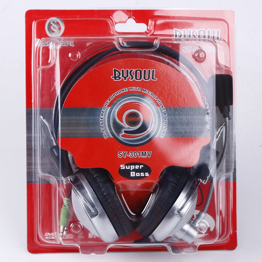 BS301 computer headphones with microphone and audio tuning pic 1