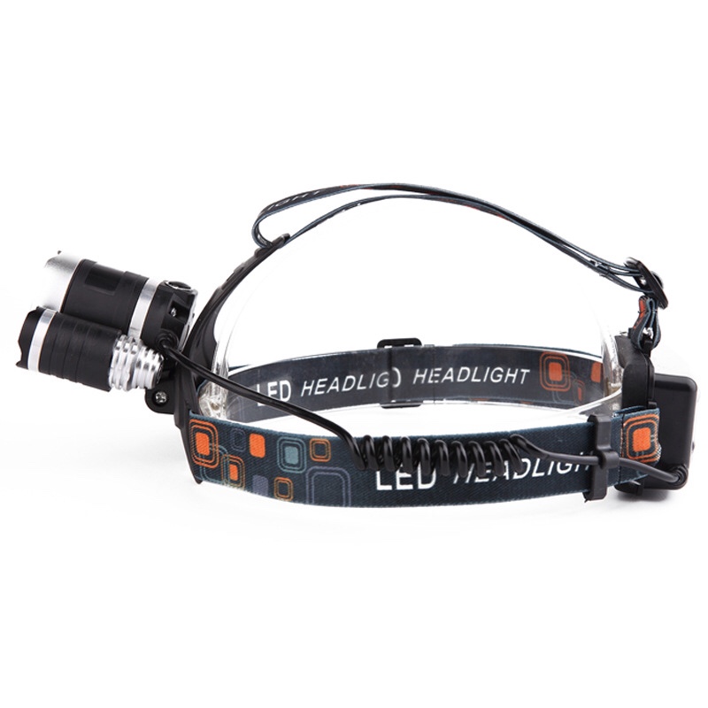 Foreign Trade Manufacturers New 3Led 1T62r2 Aluminum Alloy Strong Charging Headlights Three Lights Aircraft Headlights details Picture