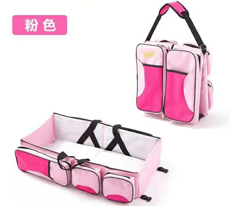R367 Multi-functional Mommy Bag in pink