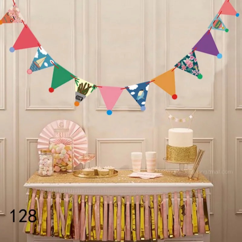 生日派对居家装饰派造型风格简约装饰三角旗详情图3