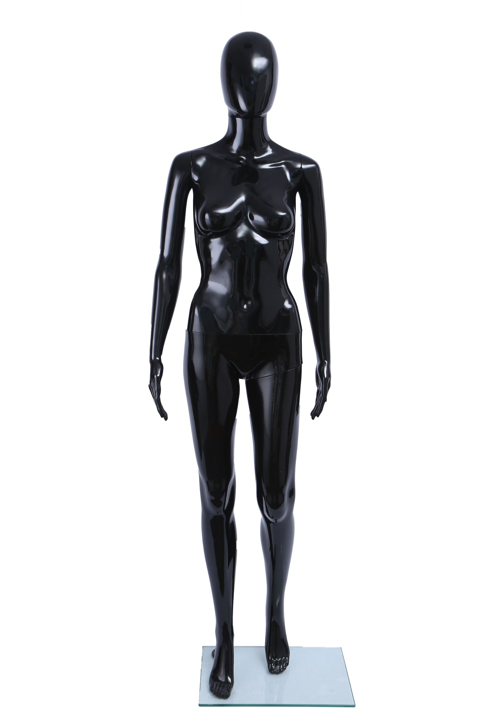 人体黑色全身模特亮光黑色喷漆成人女模特模特道具模特服装展示架