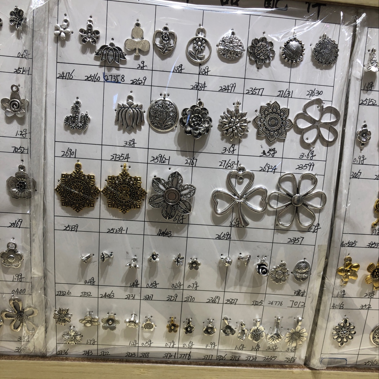 DIY accessories for bracelets, necklaces and earrings made of zinc alloy chrysanthemum and flower pendants details Picture