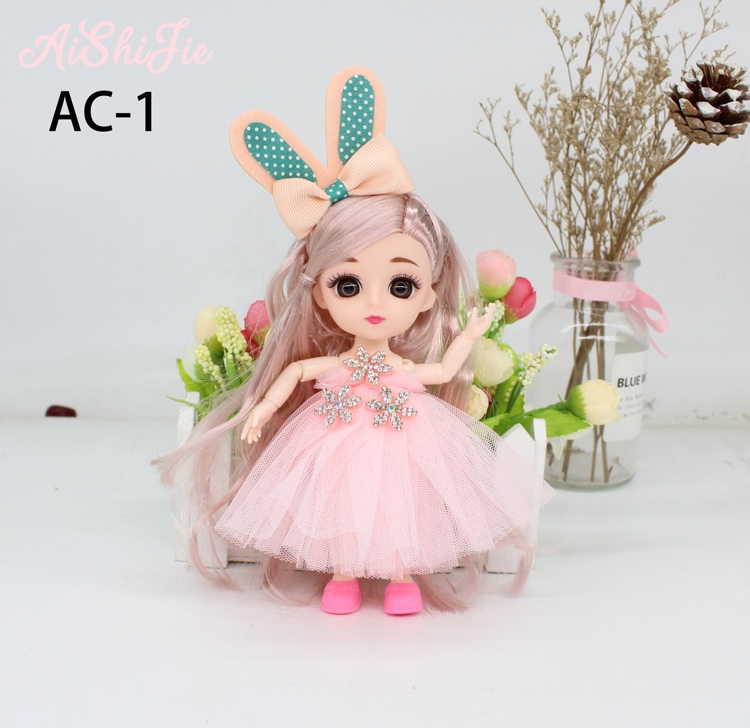 Manufacturers Direct Sales 6 Inch Doll Face Fully Articulated Barbie Doll Pendant Key Chain undefined