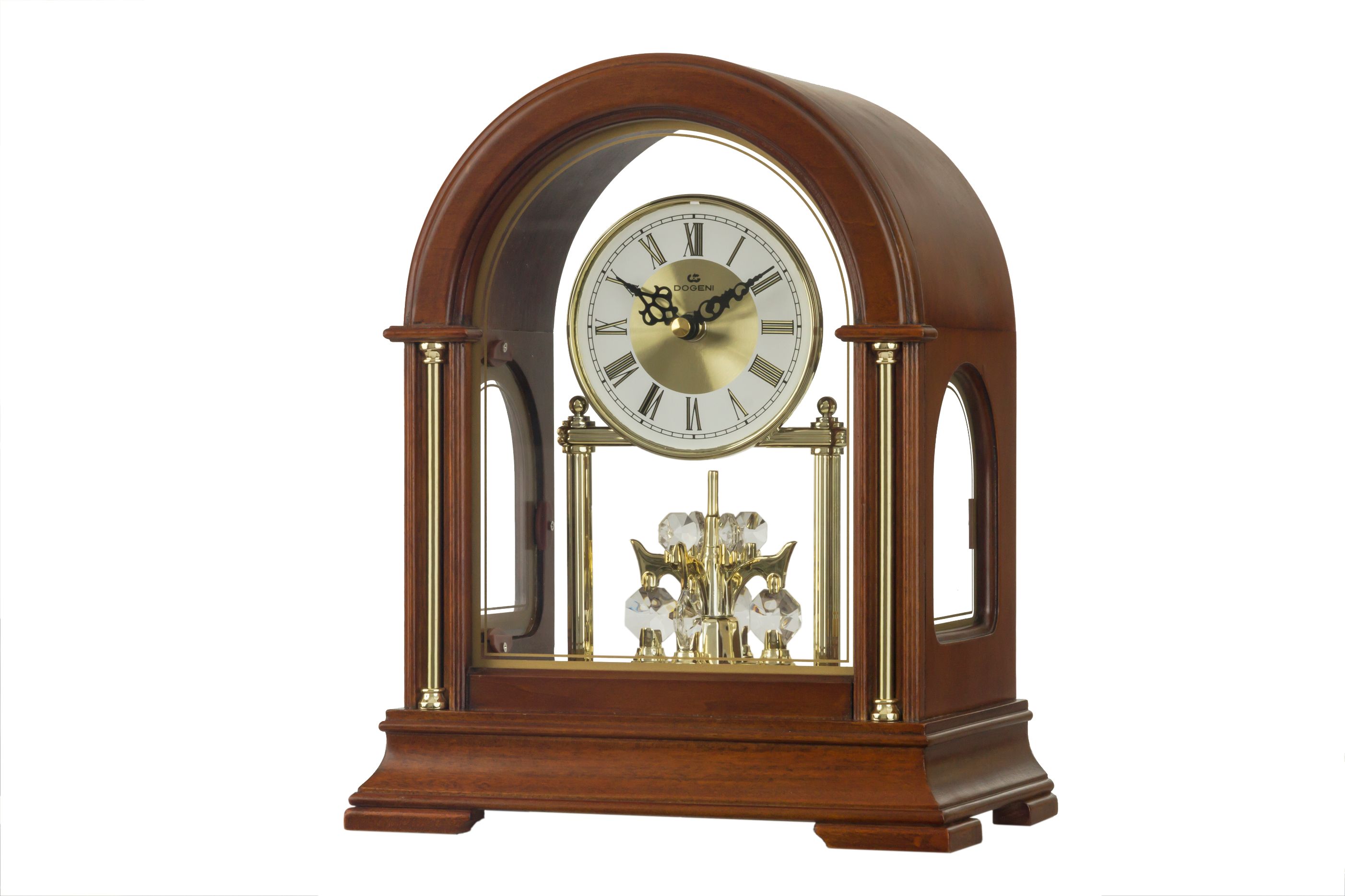 DOGENI/ German classical music clock, a retro silent timepiece for home living rooms and bedrooms details Picture