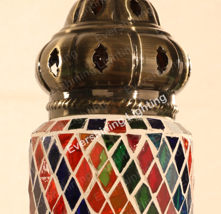 Turkish Mosaic table lamp, decorative light, night light, straight tube type, Buddhist lamp Item Picture