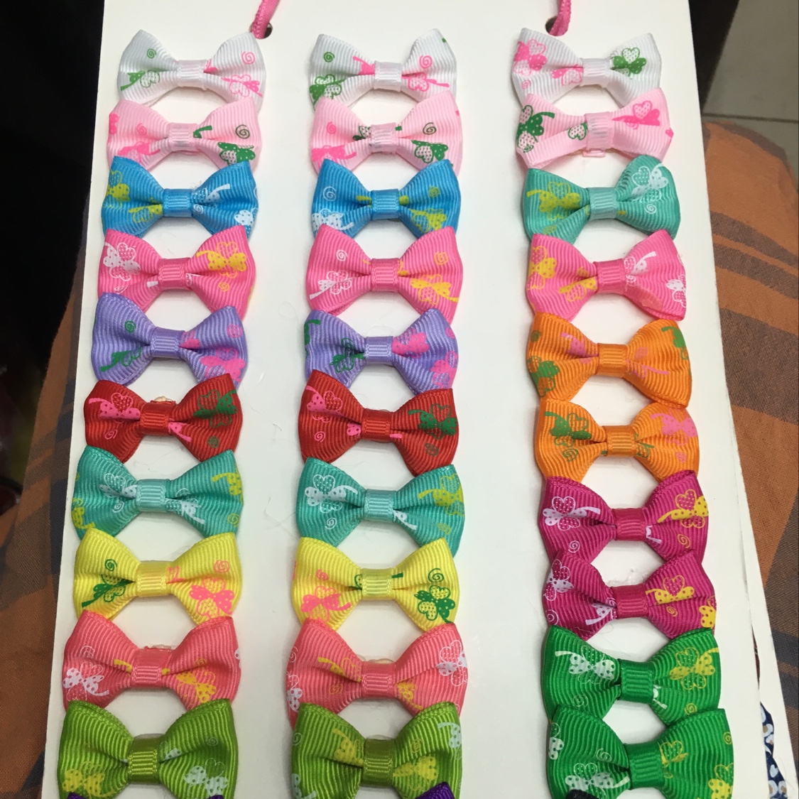 [Adorable] Bow children little girl headwear baby lovely princess girls dress hair accessories four-leaf clover each pack of 500 thumbnail