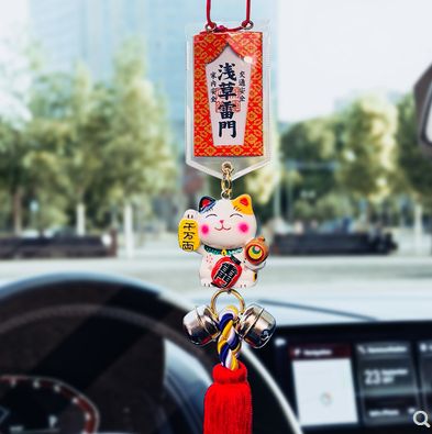 日本浅草寺招财猫汽车挂件车内挂件汽车挂饰 挂件汽车装饰车载