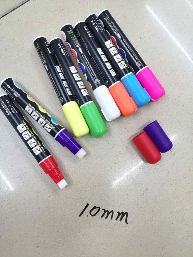 电子荧光笔LED电子板专用笔10MM液体粉笔8色