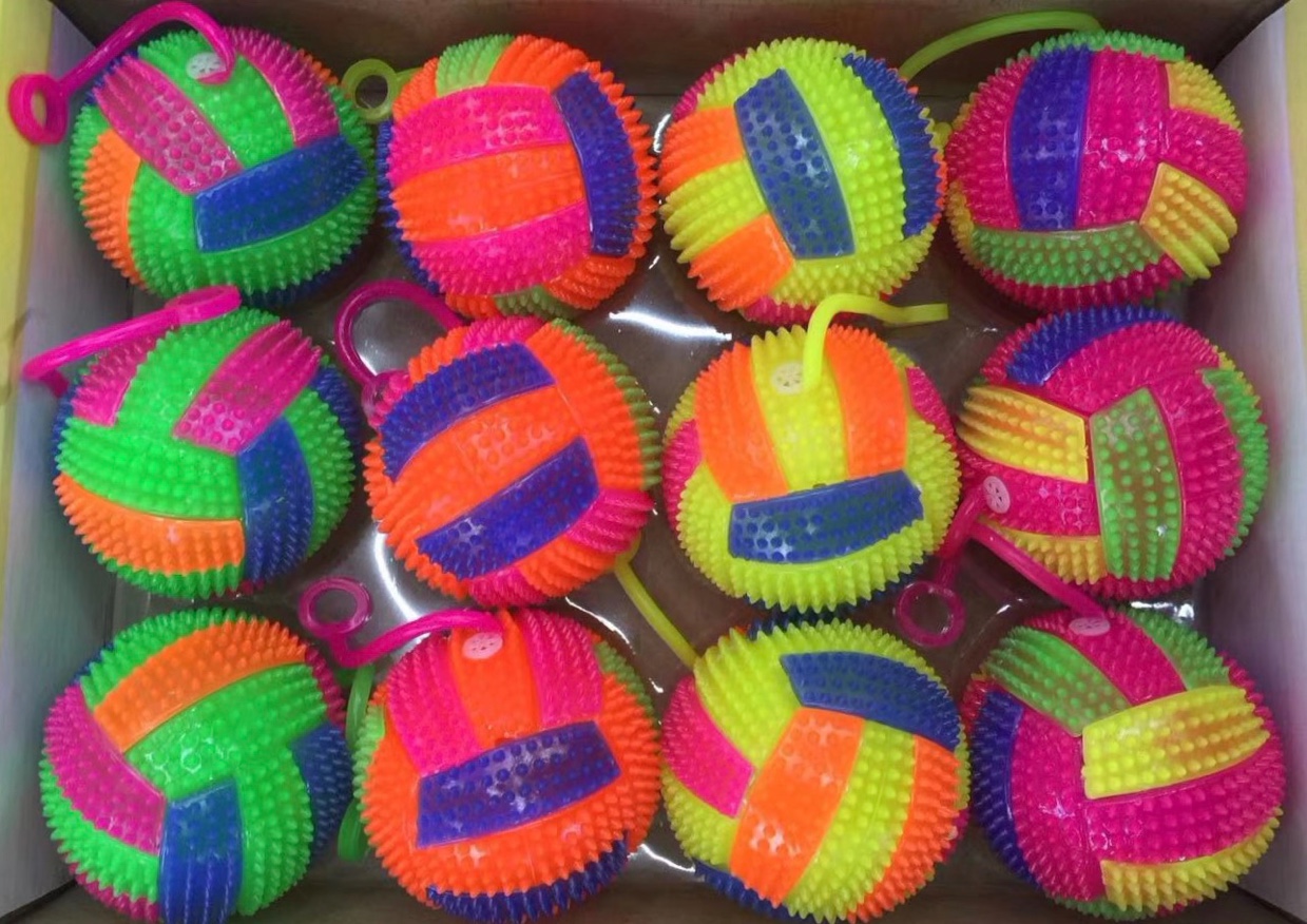 Flash vocales voleibol dibujos animados patrón bola llamada bola silbato bola flash juguetes brillantes juguetes de puzzle