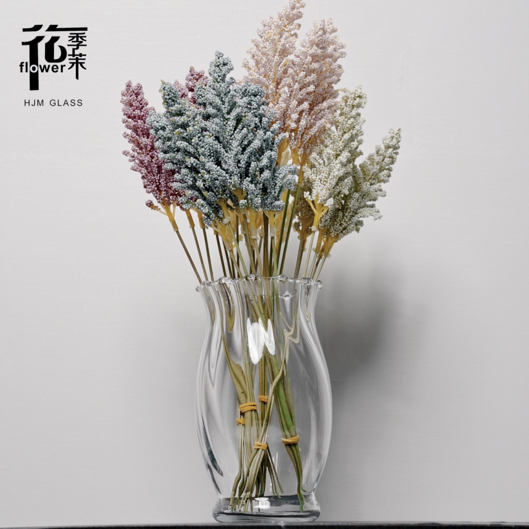 Factory wholesale: Simple and fresh, lace small fish tanks, striped glass vases, hydroponic flower vases, water-grown green baskets, plant dining tables, and bathroom decorative items