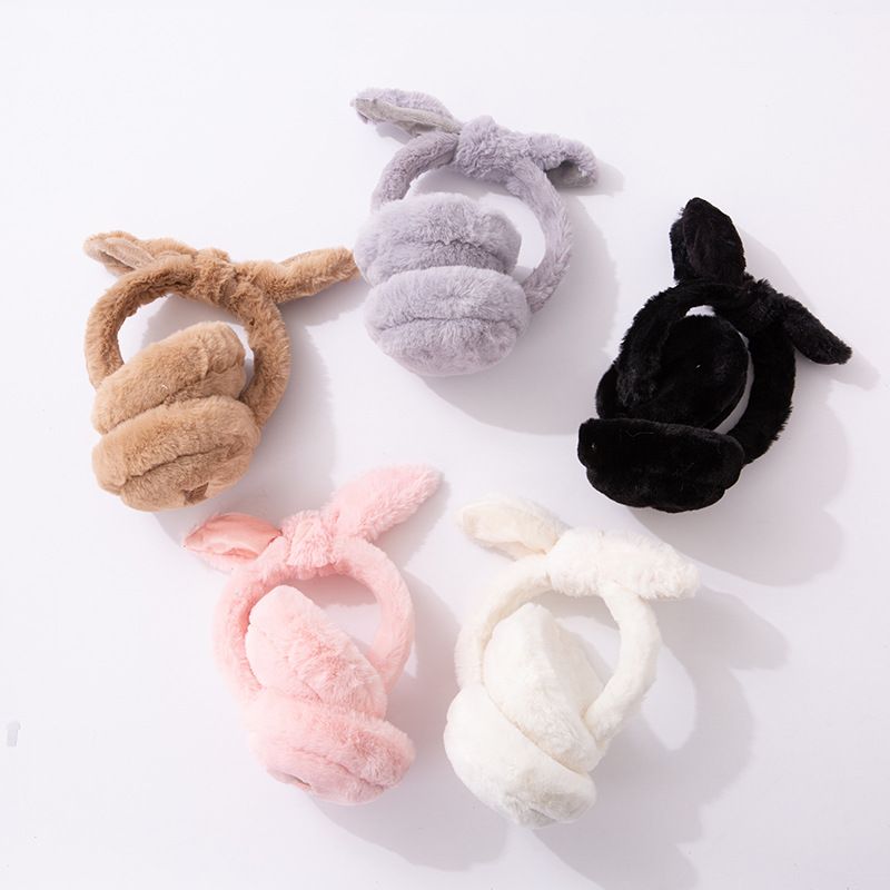 Ya Kirin 12.26-7 Winter plush warm ear muff with cute cartoon rabbit ear mobile phone headphones