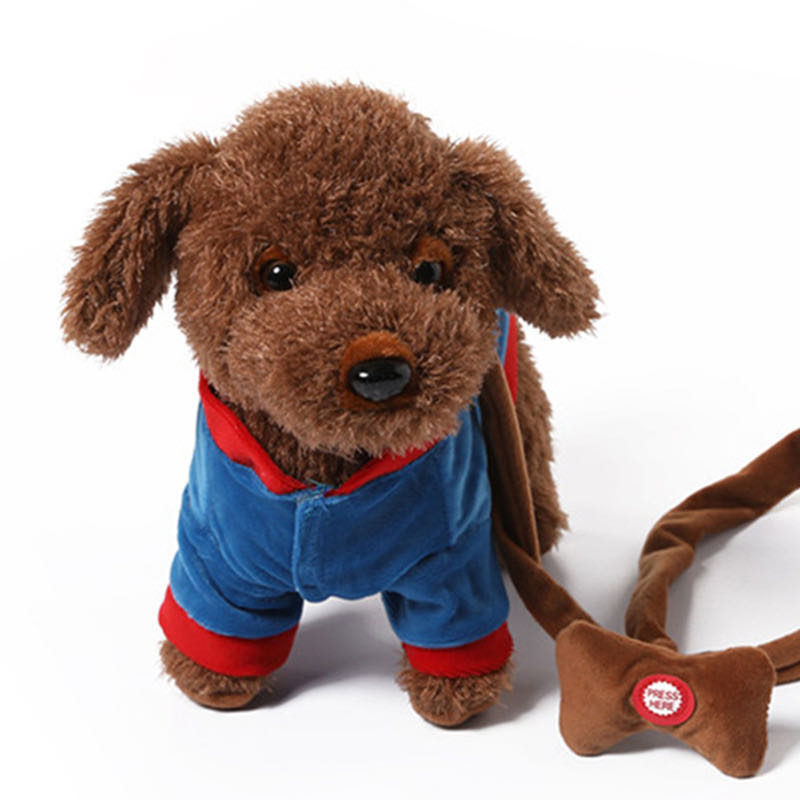 Wholesale of electric plush toy leashed walking dogs details Picture