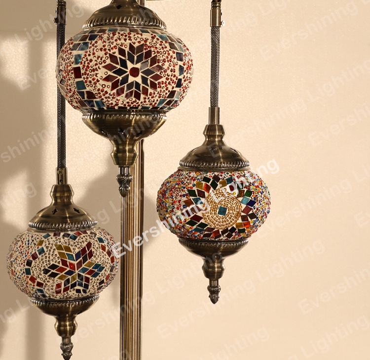 Three Turkish Mosaic floor lamps and decorative lights Application Scenario