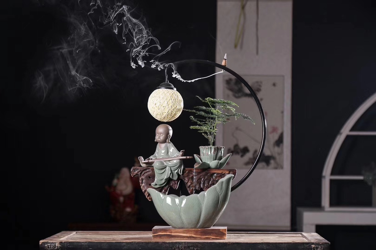 Young Monk Flowing Incense Series (Caressing piano)