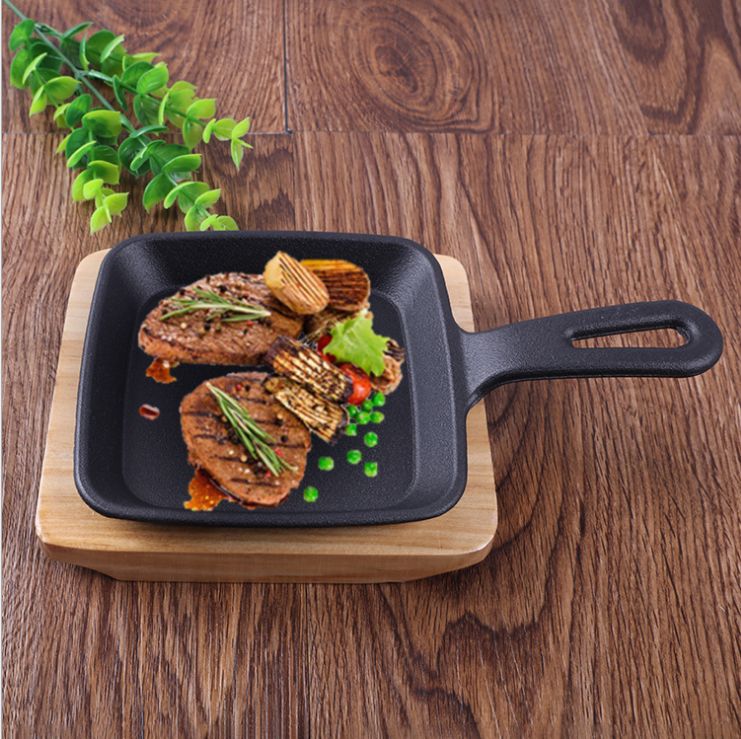 Frying pan Single handle square pan frying pan induction cooker all-purpose steak frying pan thumbnail
