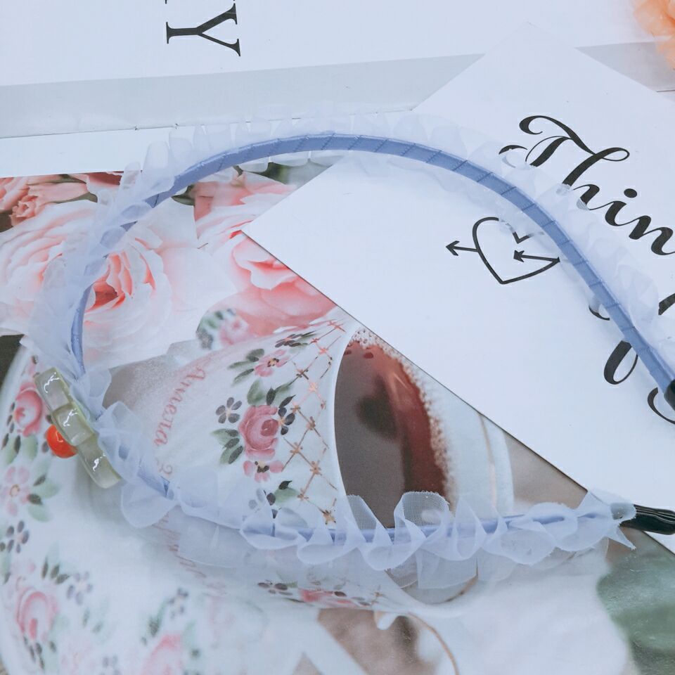 South Korea Dongdaemun the same fabric color simple headband net red girl cartoon yarn hair card fashion headband Application Scenario