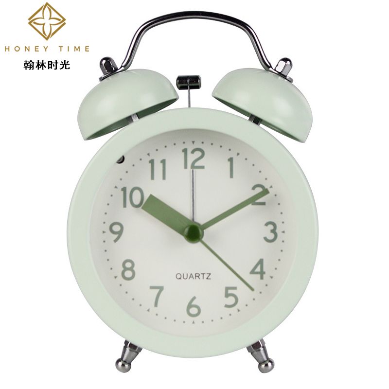 Hanlin Time Creative New Product: Simple and personalized decorative clock, 3-inch round metal silent scanning bell Specification image