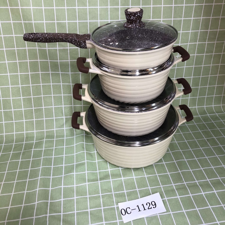 Threaded non - stick pot set soup pot set