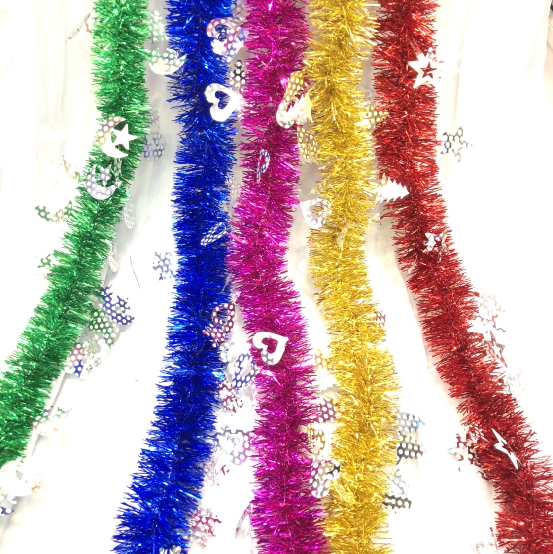 Christmas decorations: Rubia colored stripes and wool strips 11
