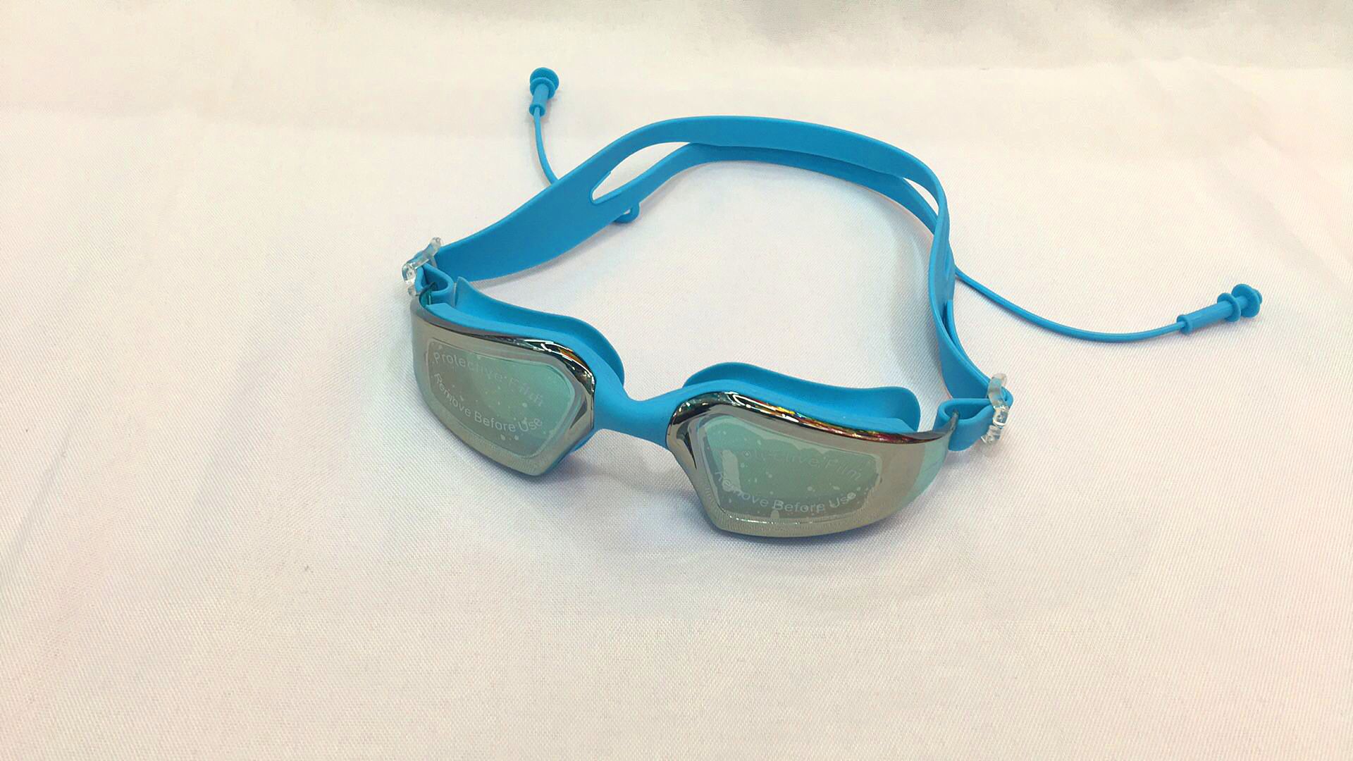 Feiduo swimming goggles: New adult waterproof and anti-fog one-piece earplugs, electroplated goggles, waterproof large-frame swimming goggles detail image 4