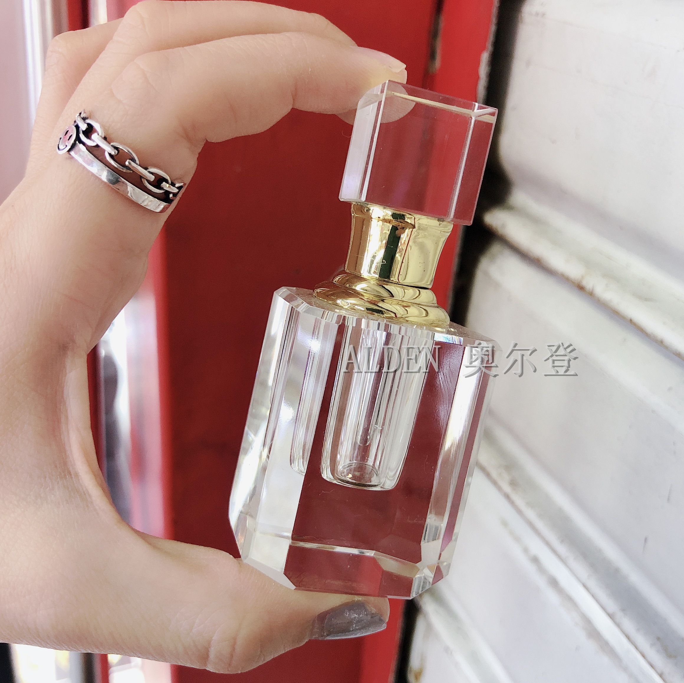 3ml人造水晶抛光滴管透明精油瓶迷你便携式人体香水瓶香薰瓶