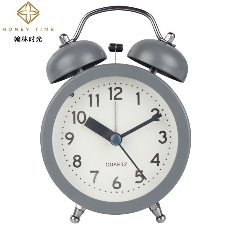 Hanlin Time Creative New Product: Simple and personalized decorative clock, 3-inch round metal silent scanning bell Item Picture