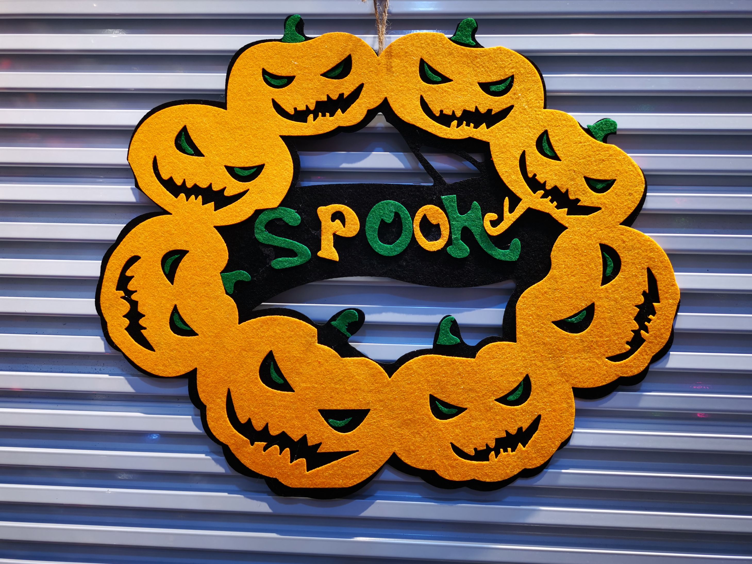 Halloween cloth pumpkin garland thumbnail