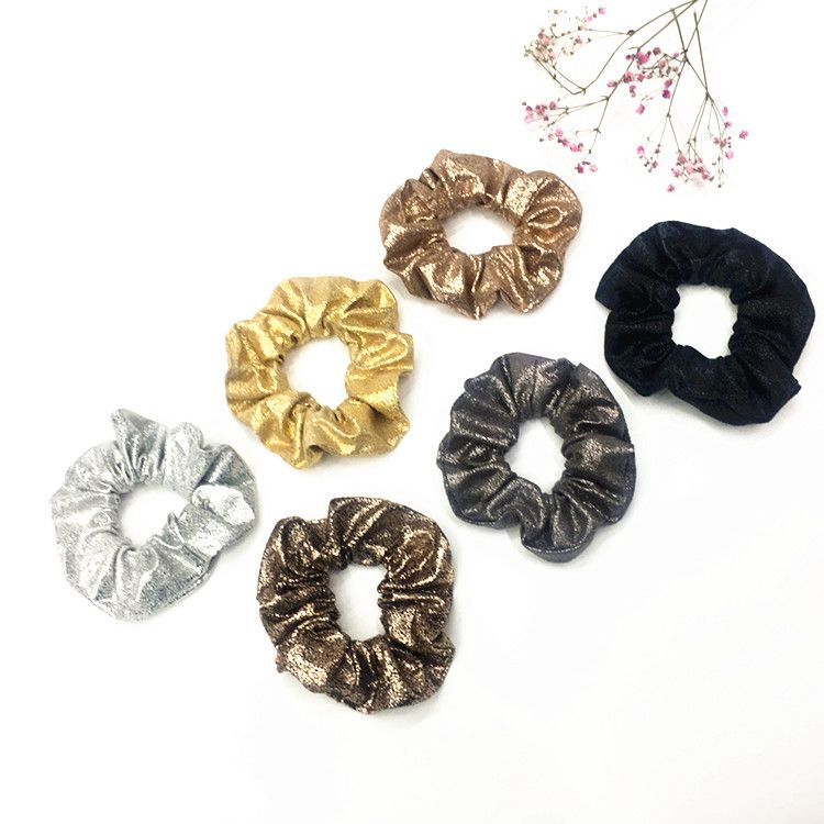 European and American trend hair accessories metal hair ring marble texture of the head flower temperament versatile accessories ladies hair coil rope thumbnail