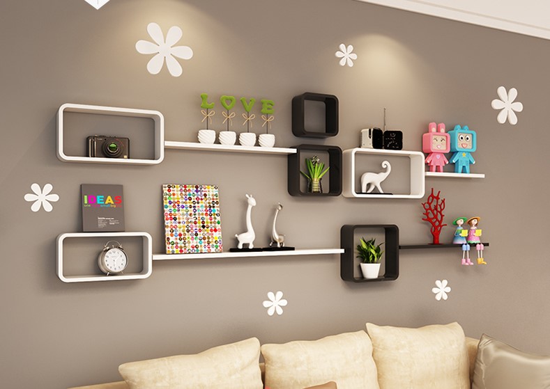 长方形搁架 置物架 展示架 陈列架 创意格子 L344白底实物图