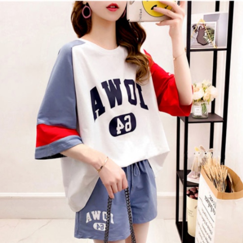 12 middle school girls, 13 summer outfits, 14 Korean two-piece set, 15 sixth-grade kids, 16 years old, sporty and trendy casual suit details Picture